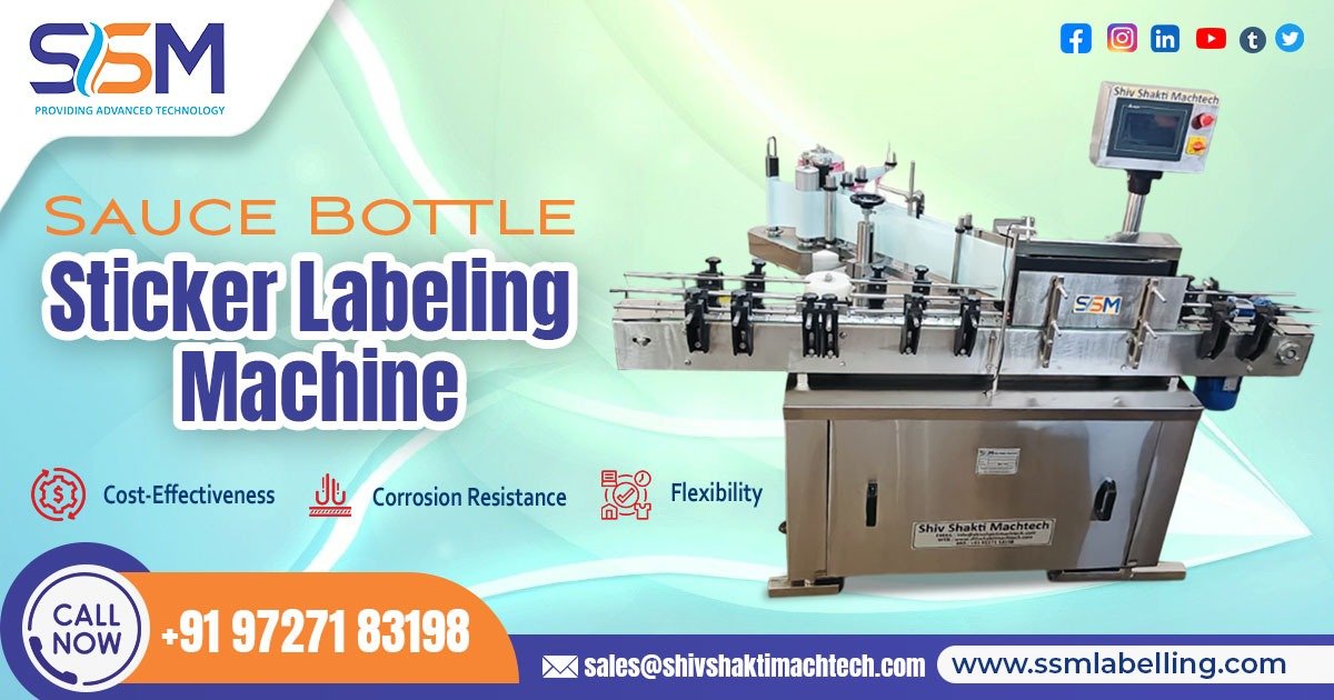 Sauce Bottle Sticker Labeling Machine