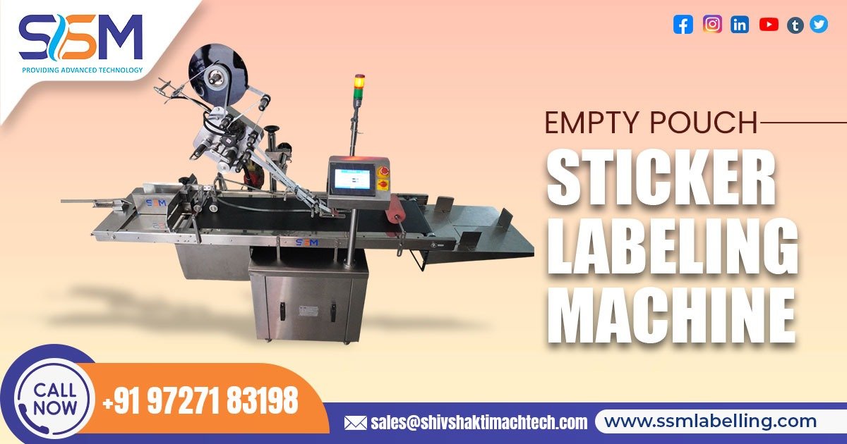 Empty Pouch Sticker Labeling Machine