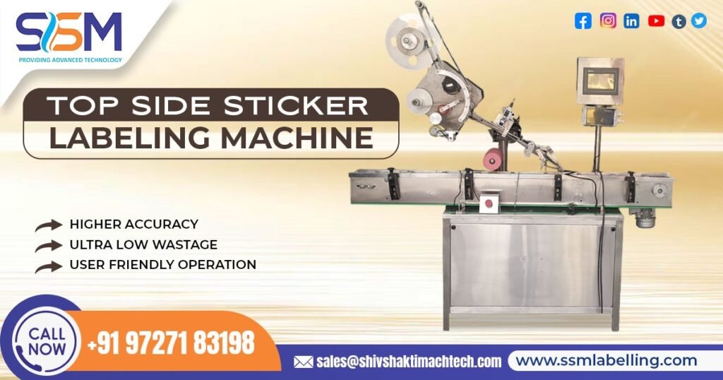 Top Side Sticker Labeling Machine