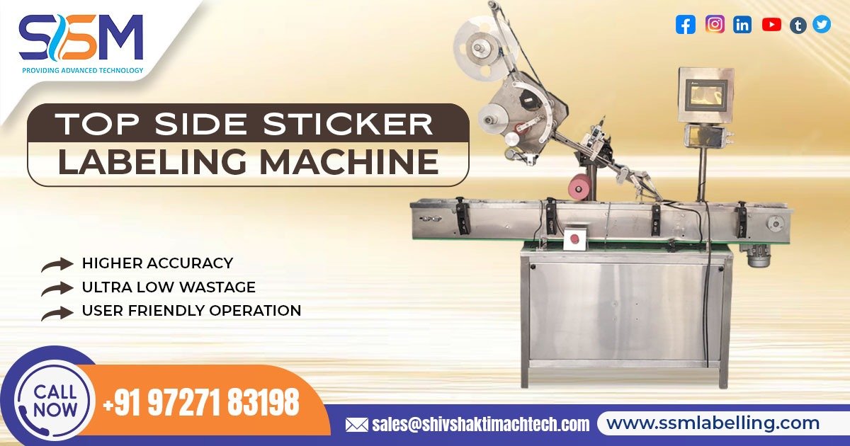 Top Side Sticker Labeling Machine