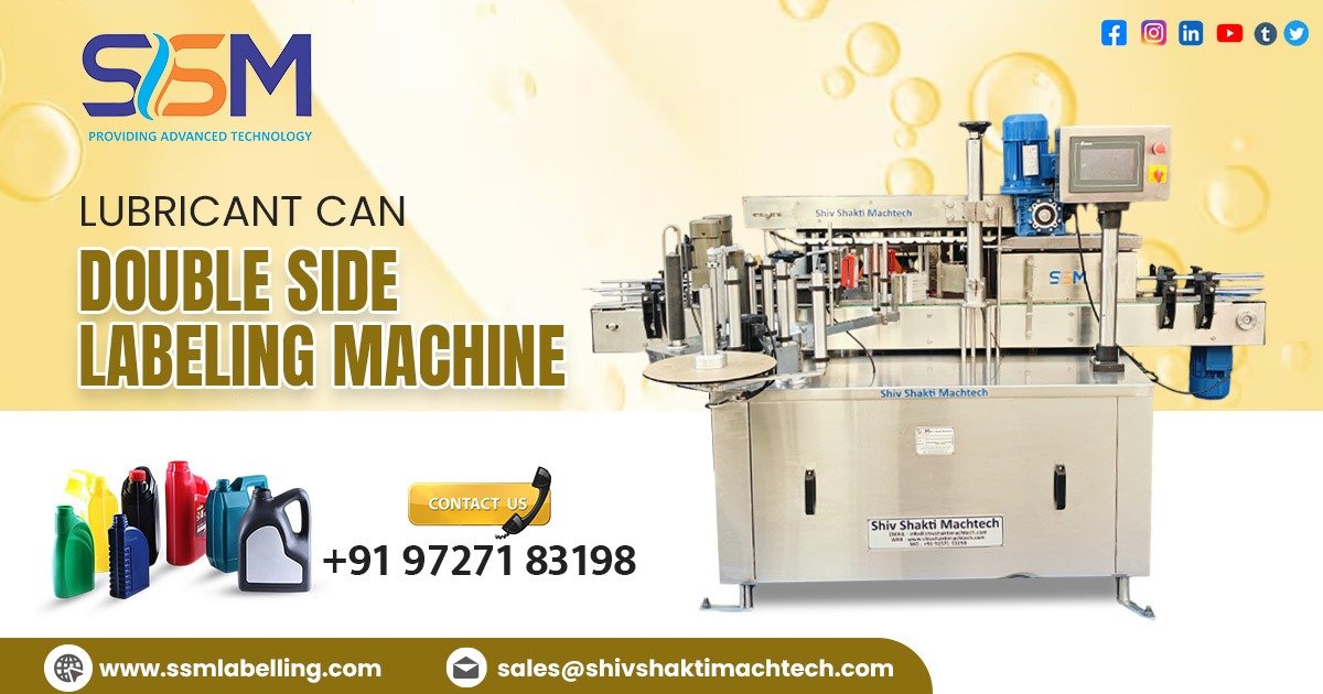 Lubricant Jerry Can Double Side Labeling Machine in Zambia