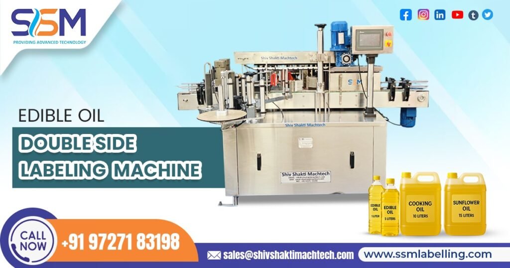 Edible Oil Double Side Labeling Machine in Zambia