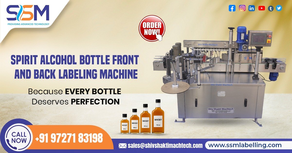 Spirit Alcohol Bottle Front and Back Labeling Machine in Africa