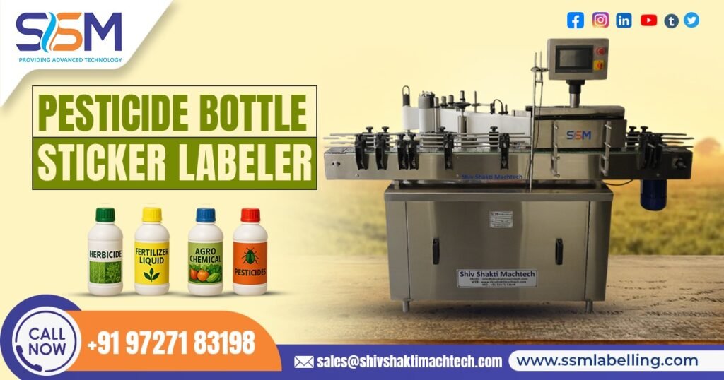 Pesticide Bottle Sticker Labeling Machine Africa