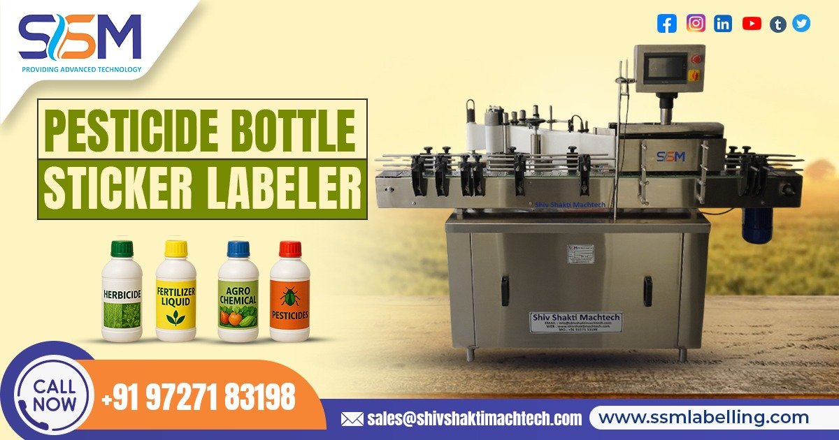 Pesticide Bottle Sticker Labeling Machine Africa