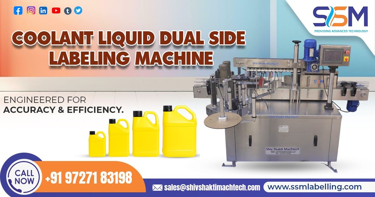 Coolant Liquid Dual Side Labeling Machine in South Africa