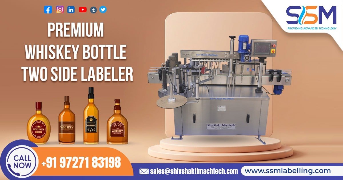 Premium Whiskey Bottle Two Side Labeler in South Africa