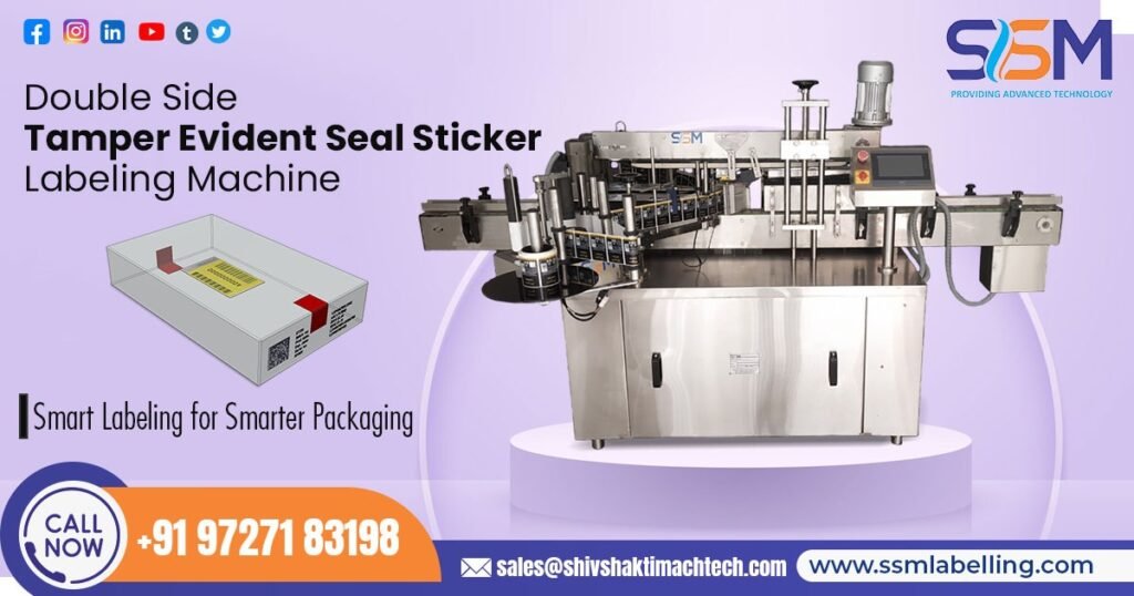 Double Side Tamper Evident Seal Sticker Labeling Machine in South Africa