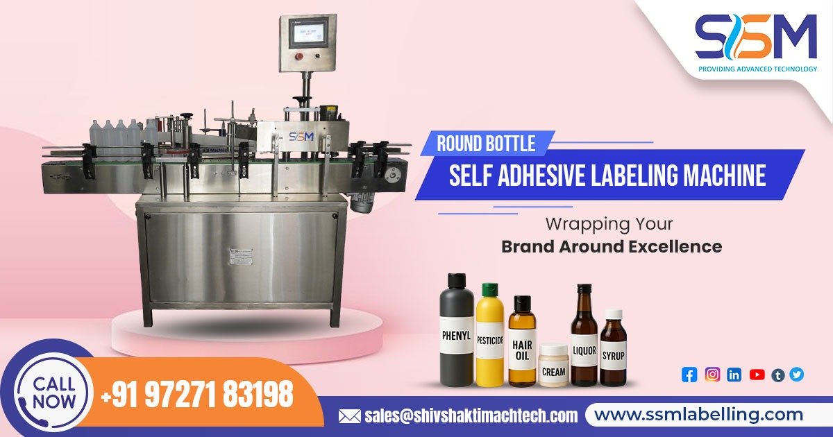 Round Bottle Self Adhesive Labeling Machine in Dubai
