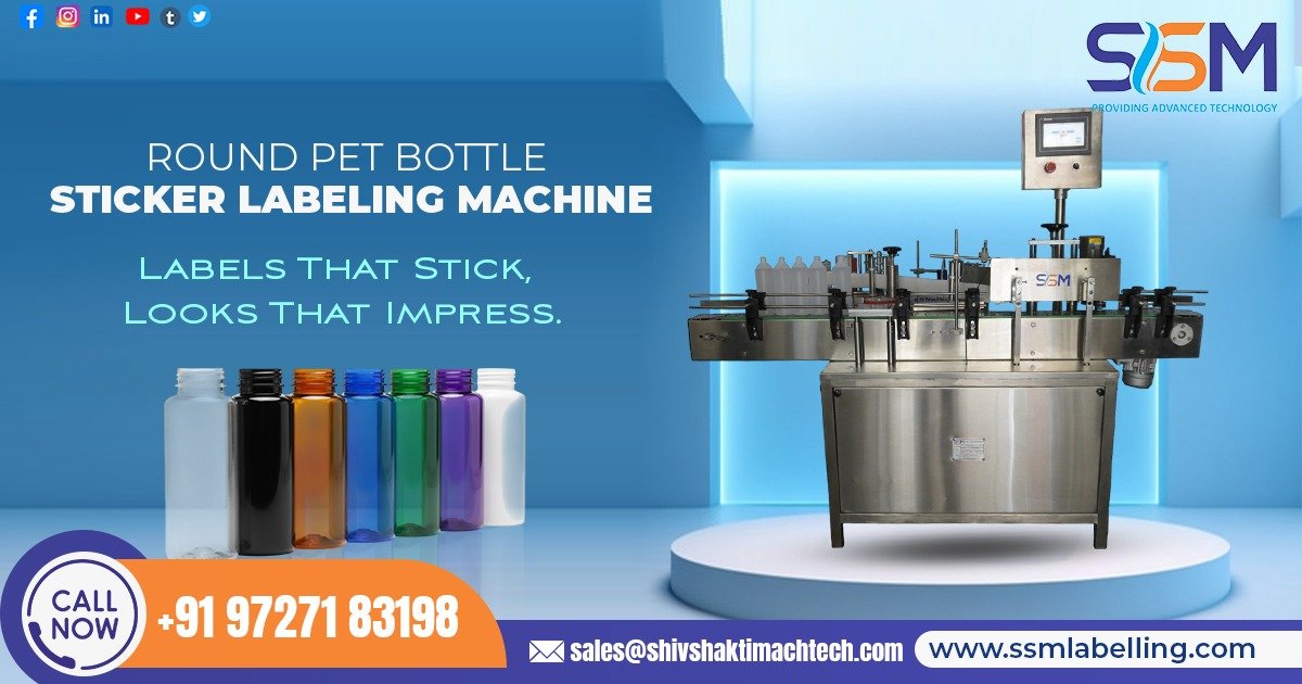 Round PET Bottle Sticker Labeling Machine in Dubai