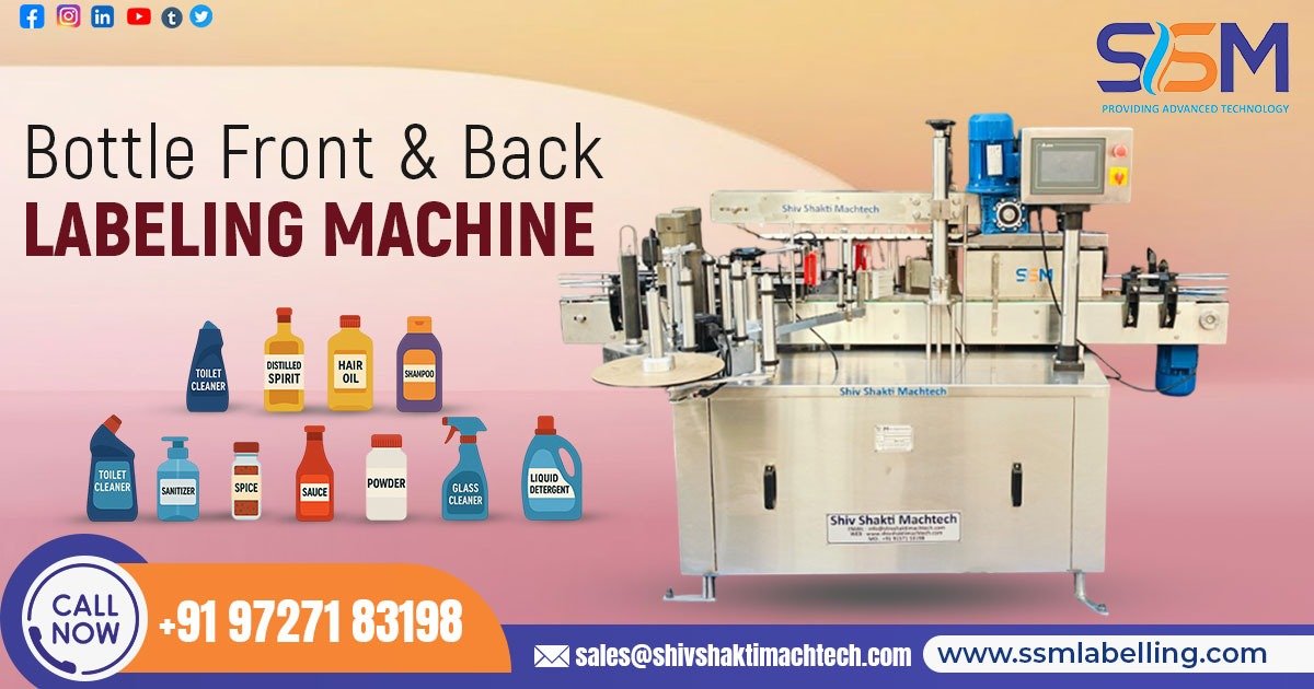 Bottle Front and Back Labeling Machine in Dubai