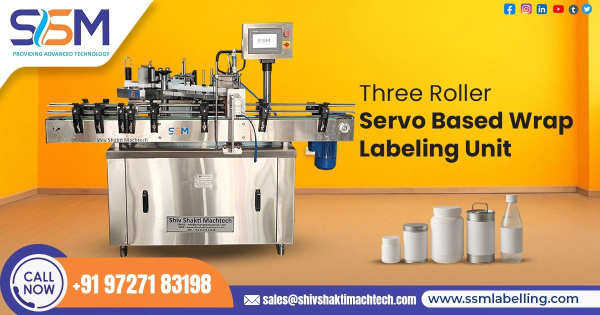Three Roller Servo Based Wrap Labeling Unit in South Africa