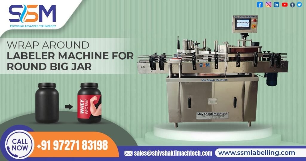Wrap Around Labeller Machine for Round Big Jar