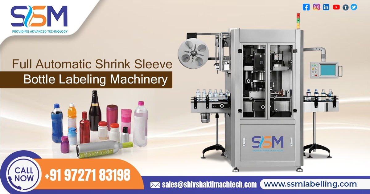 Full Automatic Shrink Sleeve Bottle Labelling Machinery