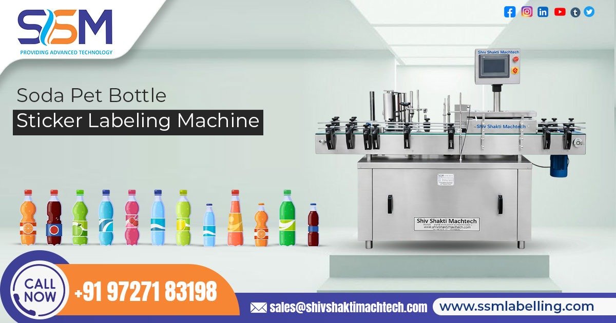 Soda Pet Bottle Sticker Labelling Machine