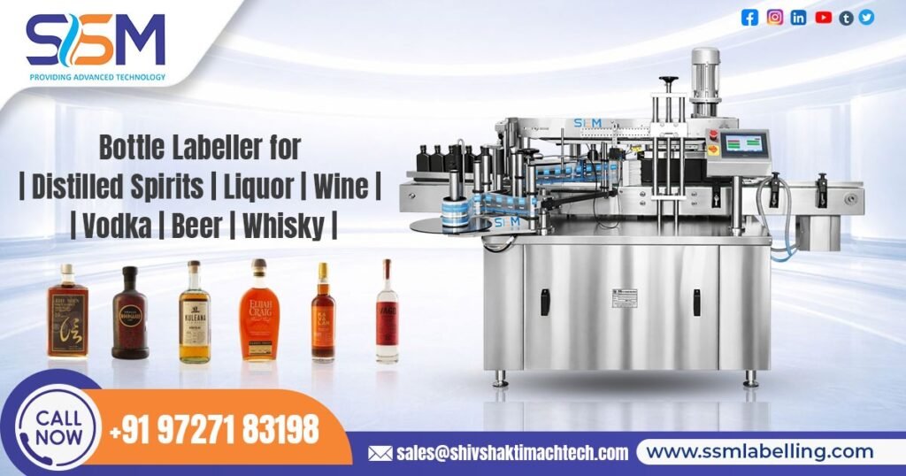 Bottle Labeller for Distilled Spirits, Liquor, Wine, Vodka, Beer, Whisky