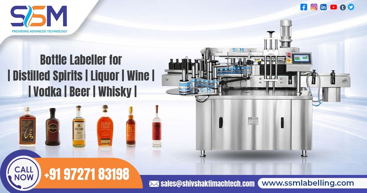Bottle Labeller for Distilled Spirits, Liquor, Wine, Vodka, Beer, Whisky