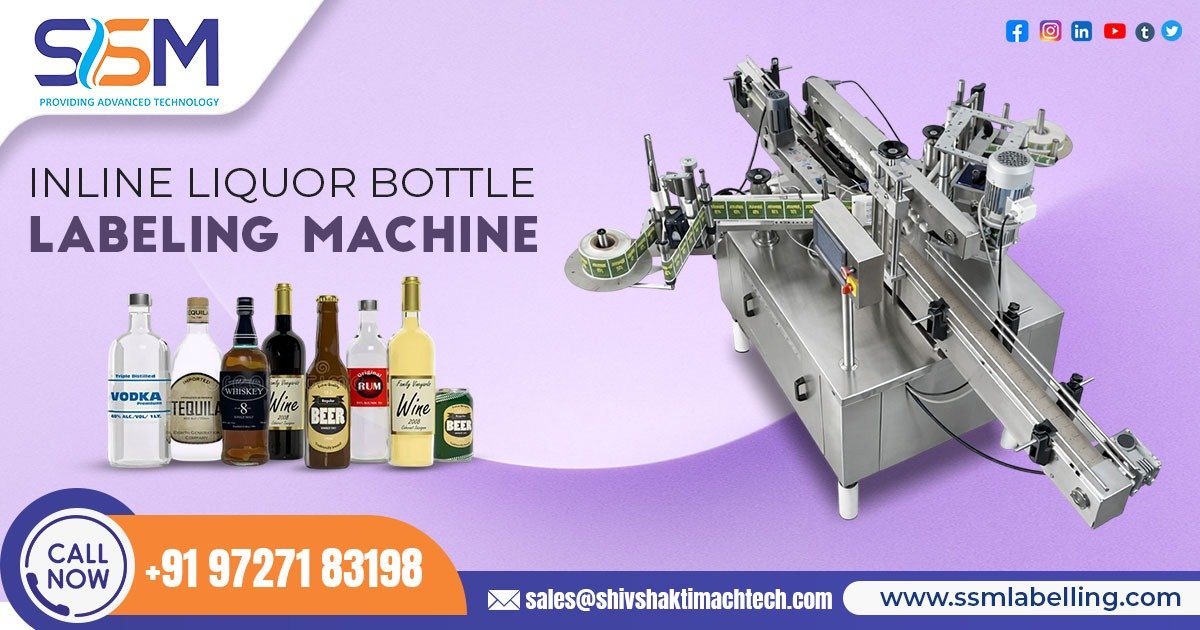 Inline Liquor Bottle Labeling Machine in Tanzania