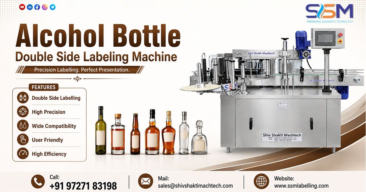 Alcohol Bottle Double Side Labeling Machine Tanzania