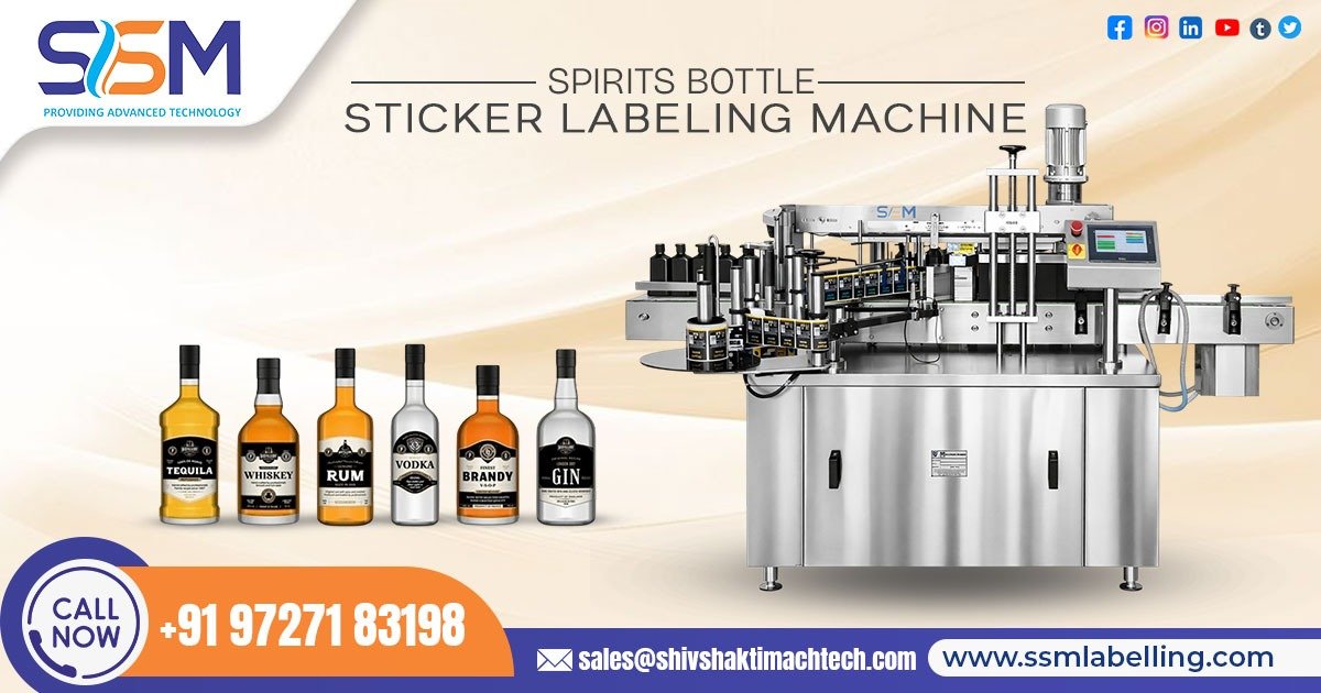 Spirits Bottle Sticker Labeling Machine Tanzania