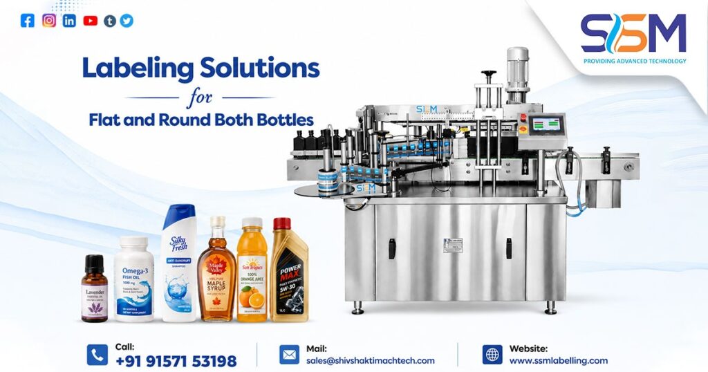 Manufacturer of Labeling Solutions for Flat and Round Both Bottles