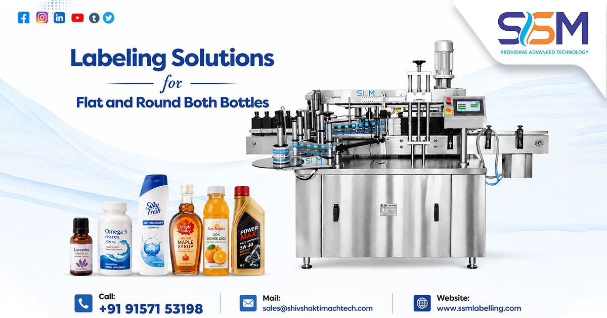 Manufacturer of Labeling Solutions for Flat and Round Both Bottles